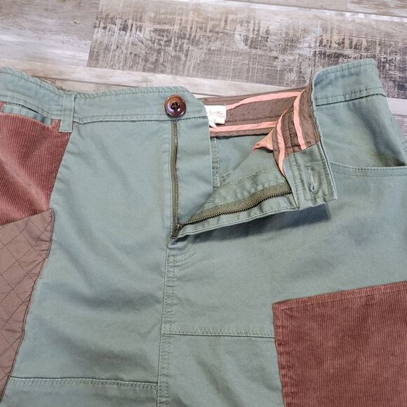 Anthropologie Meadow Rue Corduroy Patchwork Skirt Size 12 - Picture 5 of 7